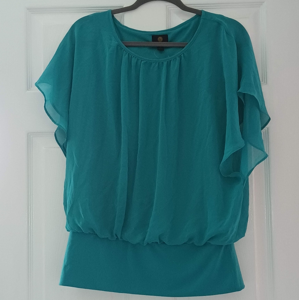 Teal blouse